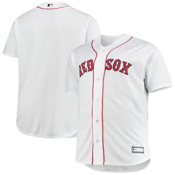 mens white boston red sox big and tall home replica team je